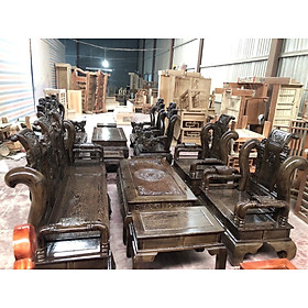 Mua Bộ bàn ghế Tần Thủy Hoàng gỗ mun đuôi công phòng khách sang trọng