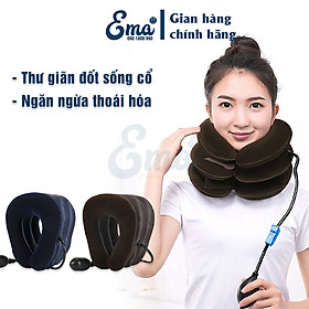 Mua Gối cổ bơm hơi 3 tầng kéo giãn đốt sống cổ EMA hỗ trợ giảm đau  ngăn ngừa thoái hóa đốt sống cổ