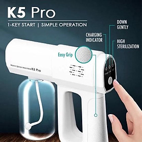 Mua Máy phun khử khuẩn K5 và K5 Pro Súng phun nano khử khuẩn bằng tia cực tím Laser 8 Mắt UV