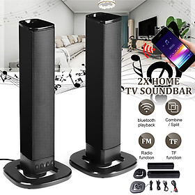 2PCS/SET Home TV bluetooth Sound Bar Stereo Speakers Detachable Soundbar Wireless