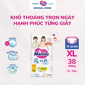 Tã quần Merries cỡ XL 38 miếng
