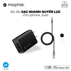 Mua Bộ Adapter Sạc Mophie 10W Kèm Cáp USB-A to Lightning 1m Dành Cho iPhone/iPad - Hàng Chính Hãng