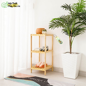 Mua Kệ Gỗ Đa Năng- SHELF 3F - Thiết Kế 3 Tầng Hiện Đại - Chất Liệu Gỗ Thông Bền Chắc - Dễ Di Chuyển - Có 2 Màu Sắc