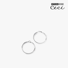 CECI - Khuyên tai nữ tròn thiết kế lông vũ độc đáo CC1-07000122