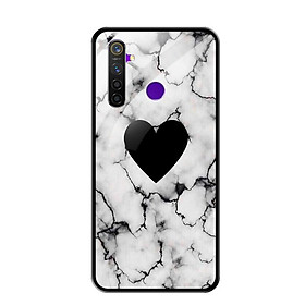 Ốp Lưng Kính Cường Lực cho Điện thoại Realme 5 Pro - 0417 HEART07 - Hàng Chính Hãng