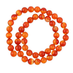 1 Strand Shining Surface Loose Beads Red Agate Stone Beads DIY Crafts 4mm