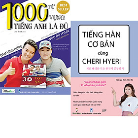 Download sách Combo Sách 1000 Từ Vựng Tiếng Anh là Đủ và Tiếng Hàn Cơ bản Cùng Cheri Hyeri