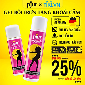 Gel bôi trơn tăng khoái cảm kích thích Pjur Myglide 100ml dành cho nữ 100ml, gel bôi trơn chứa nhân sâm tự nhiên kích thích lưu thông máu