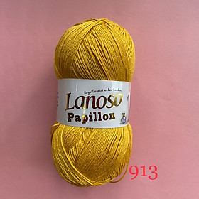 Cuộn sợi Papillon cotton visco - Nhập khẩu chính hãng Lanoso - 100gram dài 420m