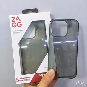 Ốp lưng cho iPhone 15 Pro | 15 Pro Max ZAGG Xám Natural chống sốc, chống ngã màu( hàng chính hãng)