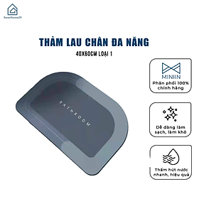 Mua Thảm Lau Chân Nhà Tắm Đa Năng Chất Liệu Chống Trơn Trượt Cao Cấp 4 Lớp Thấm Hút Tốt 40x60cm Loại 1 - Hàng Chính Hãng MINIIN-( Màu Và Chữ Ngẫu Nhiên)