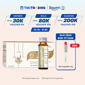 Nước uống collagen tổ yến giúp đẹp da, tăng cường sức khỏe Blossomy Premium lốc 10 chai x 50ml