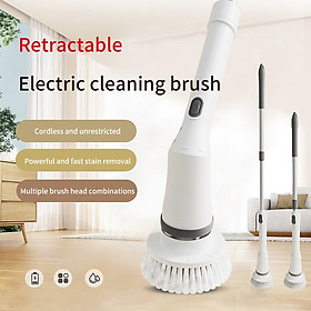 Bàn chải điện cọ rửa nhà tắm nhà bếp đa năng 6in1 Electric Cleaning Brush DS-258