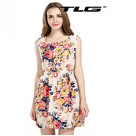 Váy Đầm Nữ Voan Hoa Thời Trang 206343 tặng móc khóa da thật cao cấp M 550