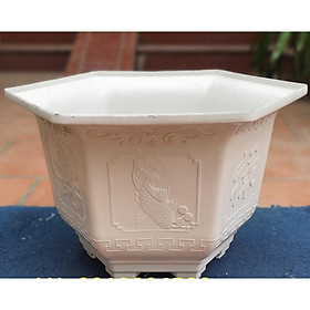 Chậu nhựa lục giác Phúc, Lộc, Thọ L19 đa sắc màu (KT: 32 x 32 x 21)
