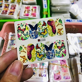 Stick nước 3D hoạ tiết bướm, miếng dán trang trí móng