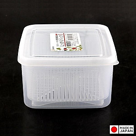 Hộp nhựa đựng thực phẩm 2 lớp 1,1L Nakaya Nhật Bản