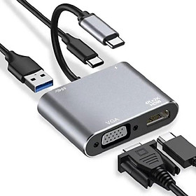 Mua HUB Type C và HUB USB 3.0 tốc độ cao TEKKIN cổng chia usb mở rộng kết nối - hàng chính hãng