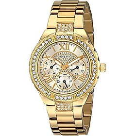 GUESS Women's U0111L2 Sparkling Hi-Energy Mid-Size Gold-Tone Watch