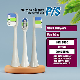Set bộ 2 đầu bàn chải thay thế cho máy đánh răng điện P/S PS S100 Pro Minh House