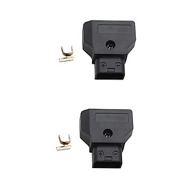 2Pieces Male D-Tap Plug Connector For DSLR Rig Power Cable V-mount Anton Battery Black