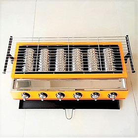 Mua Bếp Nướng Gas ET-06- New. Bếp nướng chuyên dụng cho nhà hàng quán ăn. Loại 6 lò đốt bằng sứ cao cấp mẫu mới bảo hành 12 tháng.