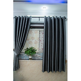 Mua Rèm Cửa tông màu xám đậm  Vân Chìm  phòng khách phòng ngủ