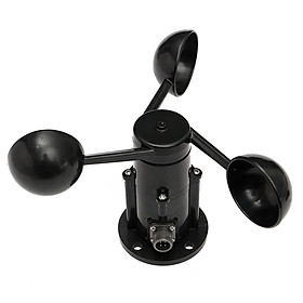 12-24V Wind Speed Sensor Anemometer Three Cups Aluminium Current Voltage 0-5V