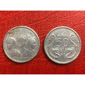 Mua Xu Việt nam  50 Xu Đông Dương Ba Cô Gái 1953