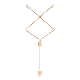Mua Cáp Sạc 2 Đầu Hoco X2 (1m) - Hồng Vàng - Hàng Chính Hãng