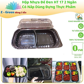 Mua Lốc 10-50-100 Hộp Đế Đen HT17 2 Ngăn Nắp Trong Dùng Đựng Cơm  Bún  Thức Ăn Giá Rẻ