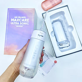 Máy tăm nước cầm tay Maxcare UltraSonic Max456P Phun xoay 360 độ, Nhỏ gọn, Chống nước IPX7, Dung tích 160ml