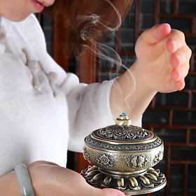 Mua Đế xông trầm-đốt nhang vòng khắc hoạ tiết Bát bảo