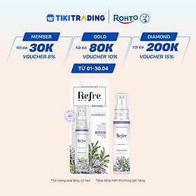 Xịt khử mùi chiết xuất thiên nhiên Refre Natural Rosemary Hương Thảo (30ml)