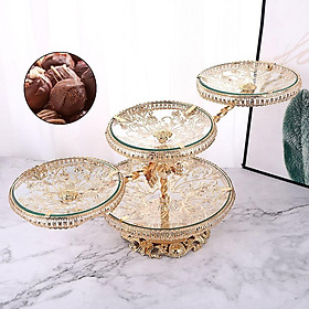 Luxury Table Fruit Bowl Multilayer Storage Dessert Cupcake Snacks Candies Tray Plate Fruit Bowl Home Decorations Gifts