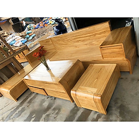 Mua Bộ sofa góc L gỗ gõ đỏ mẫu cong 2 8m x 2m   mẫu đơn giản  hiện đại cho phòng khách