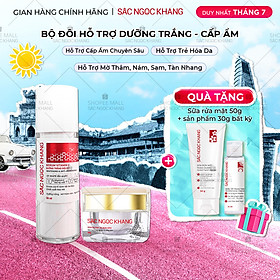 Bộ đôi cấp ẩm, dưỡng trắng da Sắc Ngọc Khang: Serum C dưỡng trắng 30ml + Kem dưỡng da ban đêm 30g