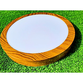 Mua Đèn Led Ốp Trần Tròn 24W Vân Gỗ 3 Chế Độ Sáng Trắng  Vàng  Vàng Nhạt