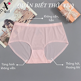 Quần lót nữ cạp cao biết thở  Vicci QV.210 công nghệ Microfiber không đường may, siêu mỏng nhẹ, tàng hình không viền, mặc nhẹ như không, thông hơi thoáng khí, kháng khuẩn khử mùi