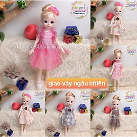 Búp Bê Barbie Khơp 30cm Mặt Xinh Váy Đẹp Tóc Dài Đồ Chơi Búp Bê Cho Bé Gái