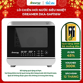 Mua  Hàng Chính Hãng  Lò Chiên Hơi Nước Siêu Nhiệt DKA-SAF118W 18L Kết Hợp Chiên Và Hấp Hơi Nước  14 Chức Năng Nấu  Màn Hình Cảm Ứng và Núm Xoay Tiện Lợi