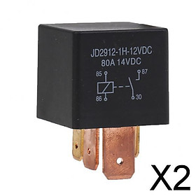 2x12V Relay 4 PIN Automotive 80AMP 80A Changeover Normally Open Contact