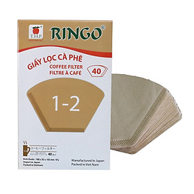 Giấy Lọc café Ringo 1x2 và 1x4 Nhật  - 1x2 Nâu (40 cái/bịch)