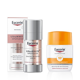 Combo Eucerin Tinh Chất Giảm Thâm Nám UltraWhite Spotless Serum 30ml Và Kem Chống Nắng Sun Fluid Mattifying 50ml
