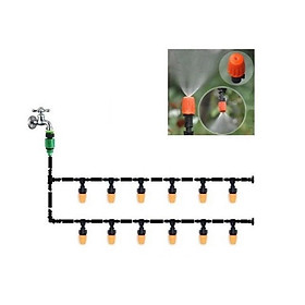 Mua bộ phun sương 10 béc. nhựa cam 1 hướng( cửa) 10 m dây sử dụng vòi nước ra đình