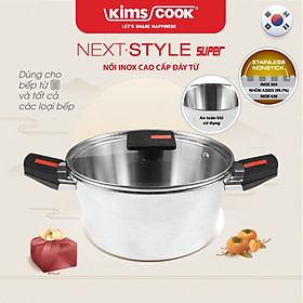 Nồi Next Style Super inox 3 lớp đáy từ Kims Cook