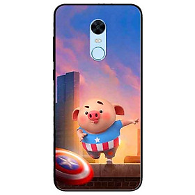 Ốp lưng in cho Xiaomi Redmi 5 Mẫu Heo CAP