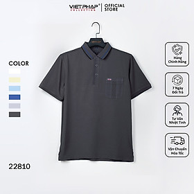 Áo Polo Nam VIỆT PHÁP Form Luxury - Thun Cây Dù Trơn, lịch lãm, sang trọng 22810