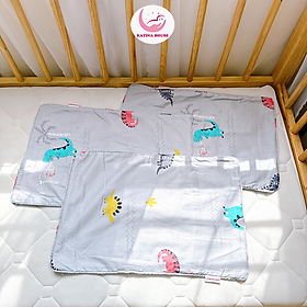 Vỏ áo gối trẻ em Katina House, 30x45cm, cotton satin hàn quốc mềm mát, thấm hút tốt
