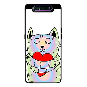 Ốp Lưng Dành Cho Samsung A80 mẫu Mèo Tim - Hàng Chính Hãng